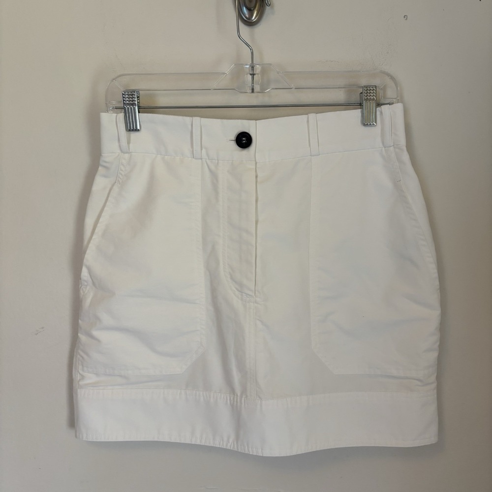 Atelier Unttld Skirt Mini 8 White Cotton Blend Designer Quiet Luxury Coastal